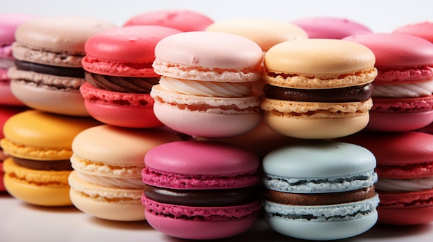 macarons on a white background