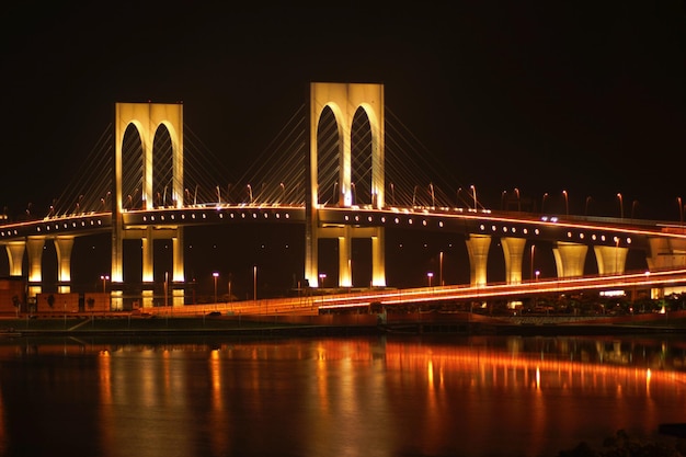 Macau Bridge by night