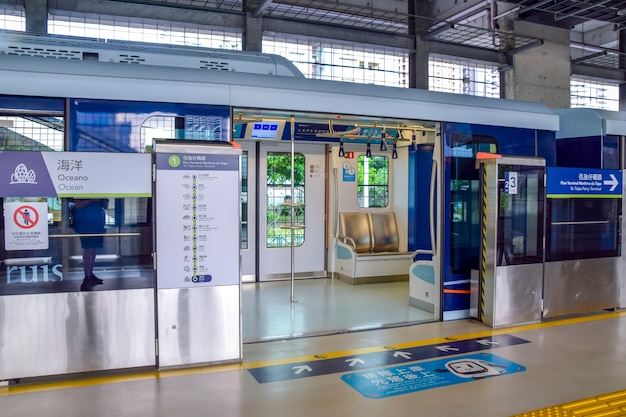 Macau Light Rapid Transit MLRT Taipa LineThe light rail system connects Taipa and Cotai areas