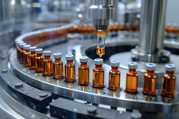 a machine with many tubes of liquid being poured into it