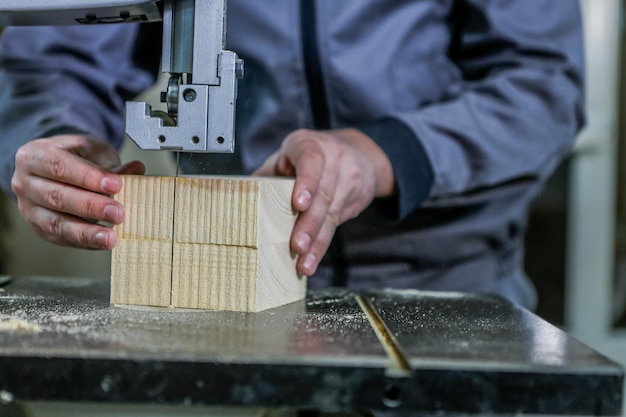 Machine working cnc wood milling machine in action