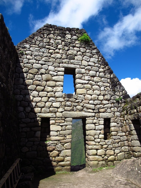 Machu Picchu ruins of Inca Empire in the Andes mountains Peru South America