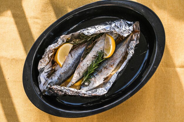 Mackerel fish cooking food preparing Healthy Nutritious food