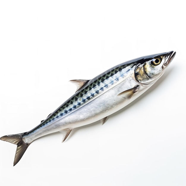 mackerel white background isolated