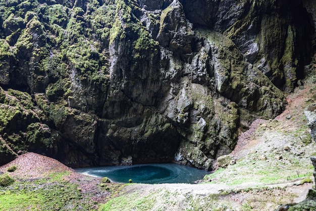 Macocha Gorge or Macocha Abyss Sinkhole in the Moravian Karst Punkva caves system