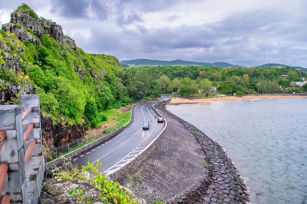 Maconde viewpoint road in Mauritius Island.