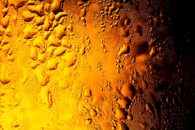 macro beer bottle textureBeer background Water drops background