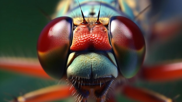 Macro close up of dragonfly's eye Shallow depth of field