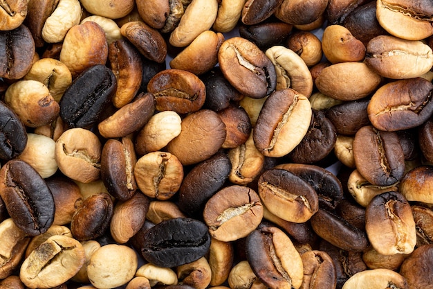 macro coffee beans background,Roasted coffee beans can be used as a background.