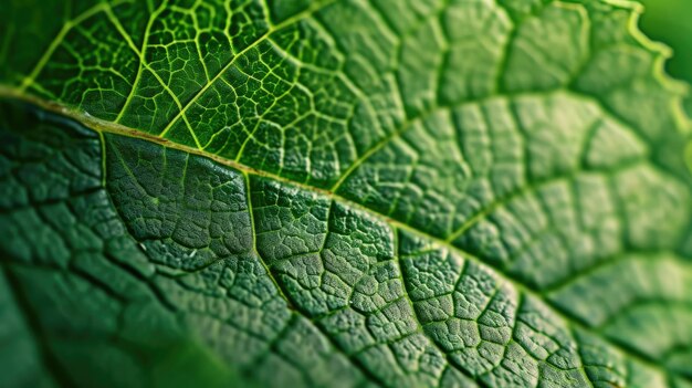 Macro of green leaves Generated by AI