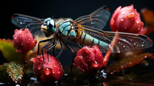 Macro image of a DRAGONFLY