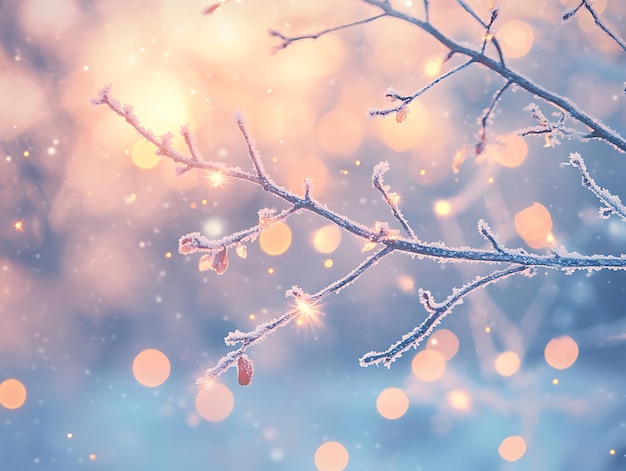 Photo macro image of freshly fallen snow showcasing intricate snowflakes with a soft blurred background highlighting the purity of winter