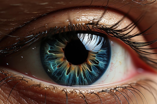 Macro image of human eye Generative AI