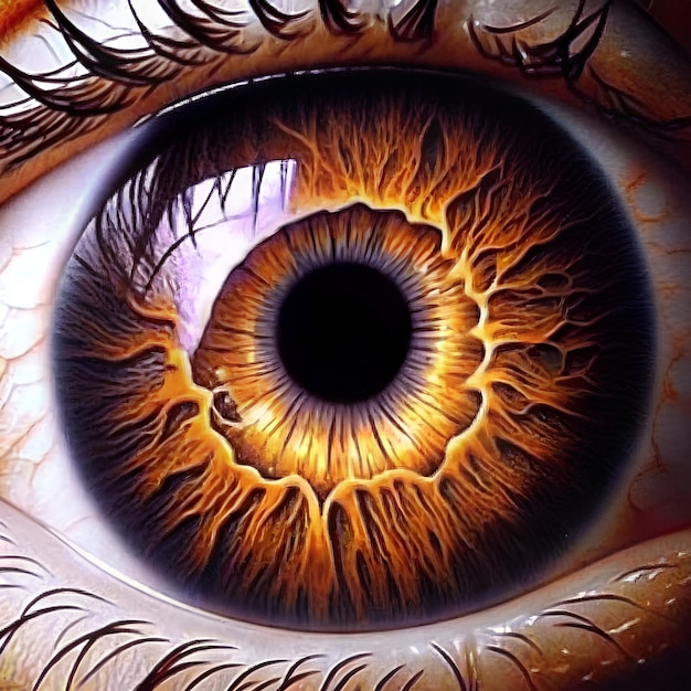 Macro image of human eye with iris Conceptual image