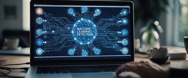 macro image illustrating machine learning processes in a tech environment