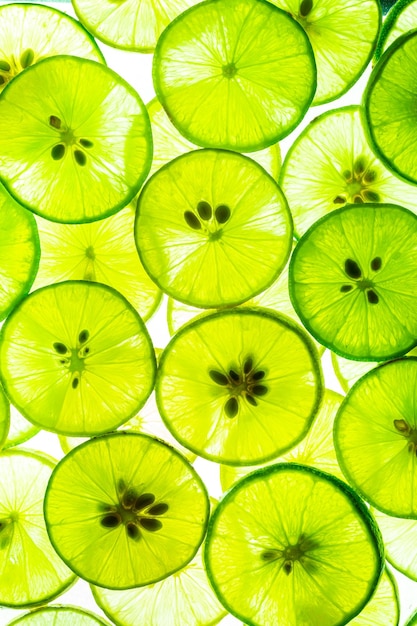 Macro lemon background,Macro Lime,Lemon and green lime overlapped slices close-up background,Macro