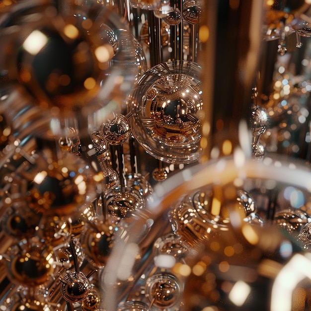 macro lens shallow depth of field tilt shift Abstract 3d motion design foil high poly octane