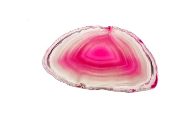 Macro mineral stone agate on a white background