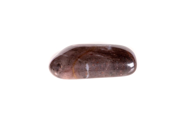 Macro mineral stone jasper on a white background