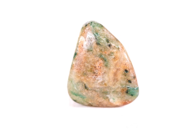 Macro mineral stone jasper on a white background