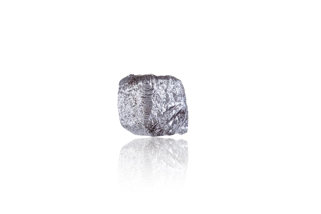 Macro mineral stone not polished diamond on a white background isolated on a transparent background