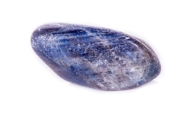 Macro mineral stone sapphire on white background