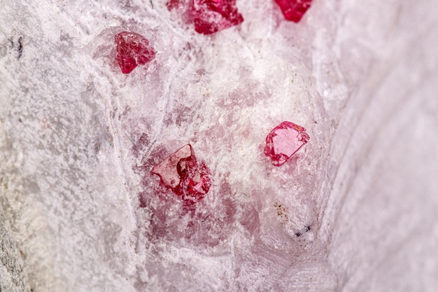 Macro mineral stone spinel black background