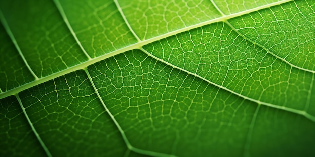 Macro Nature CloseUp of a Green Leaf