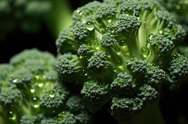 Macro photo of broccoli cabbage