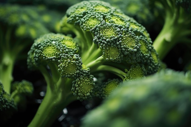 Macro photo of broccoli cabbage