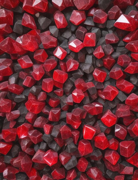 Macro photo of red gems stone garnet on a background