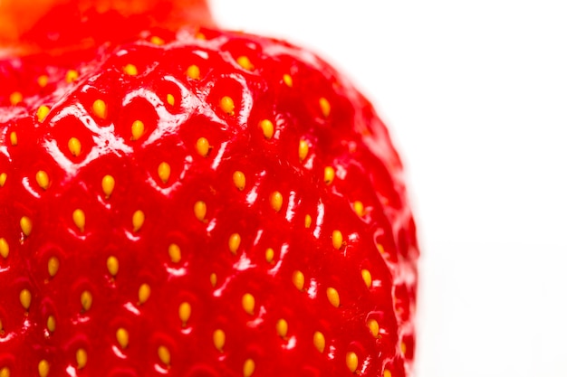 Macro photo of strawberry texture