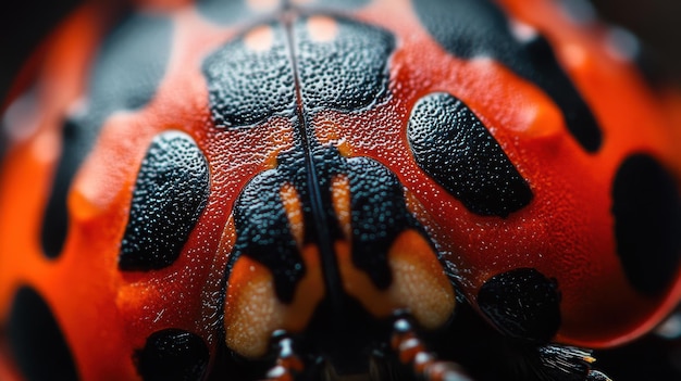 Photo macro photograph showcasing the intricate details of a ladybug on a leaf during the warm afternoon sunlight