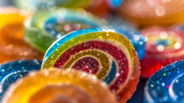 Photo macro photography of colorful sweet candy