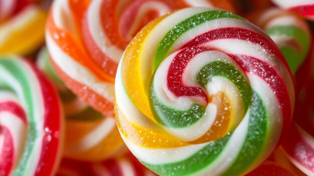 Photo macro photography of colorful sweet candy