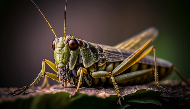 Macro Photography of a Cricket