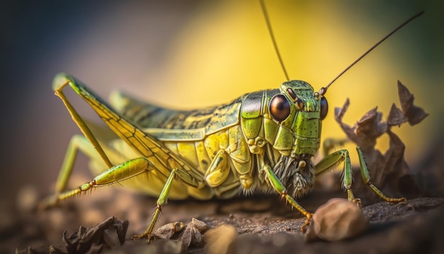 Macro Photography of a Cricket