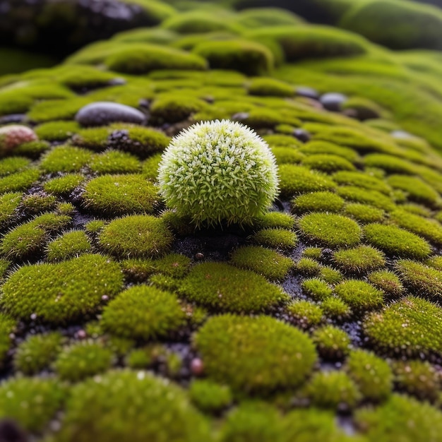 Macro photography of moss