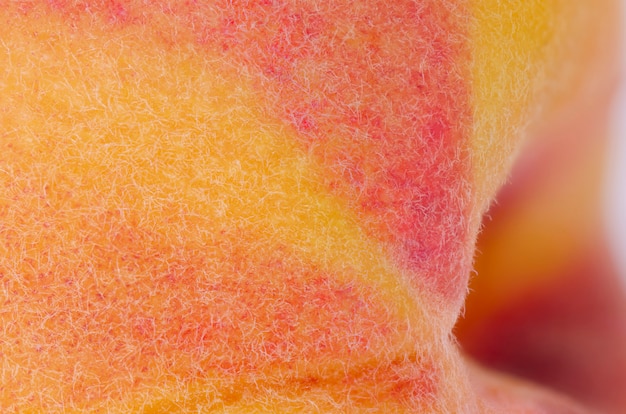 Photo macro photography of the skin of an organic peach