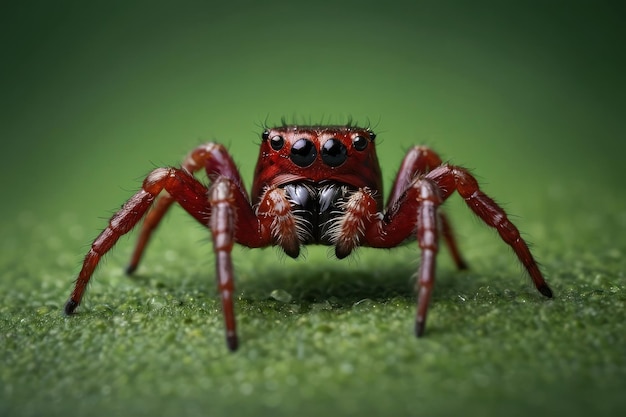 Macro Portrait of a Jumping Spider