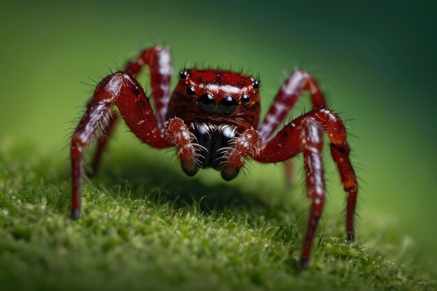 Macro Portrait of a Jumping Spider