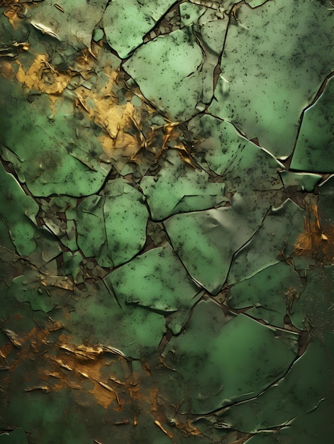 macro rusting green pain texture photorealistic