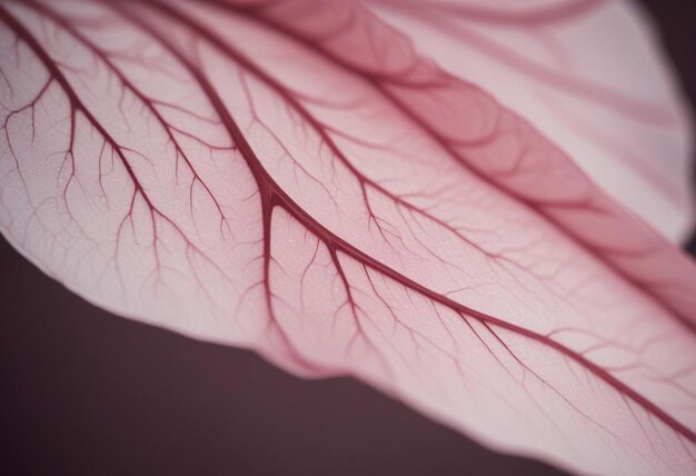 Photo macro shot of a flower petal capturing the delicate beauty and intricate details of nature