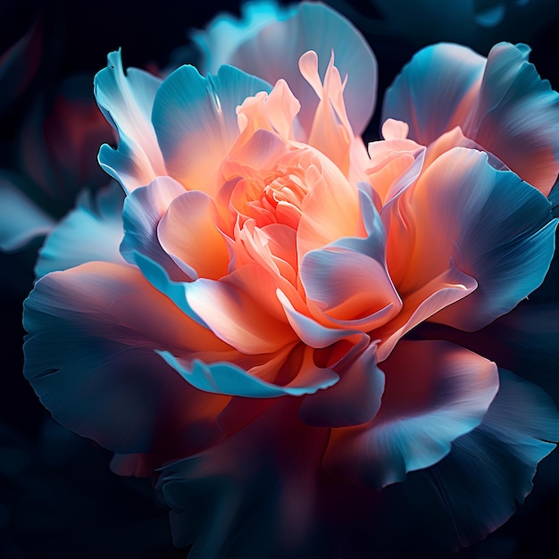 A Macro Shot of A Radiant and Bewitching Peony Flower