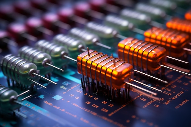 Macro Shot of a Resistor Element Highlighting its Unique Features