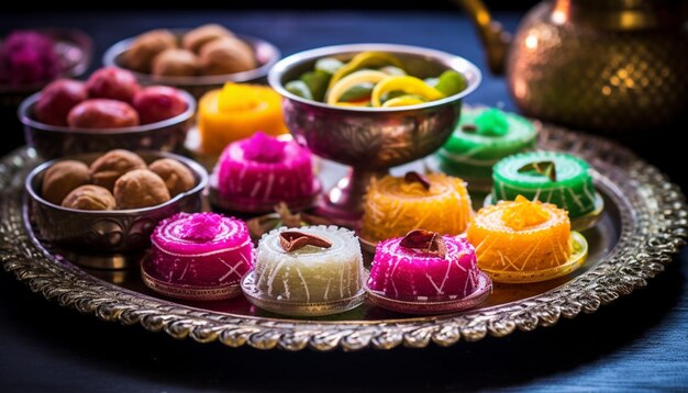 Photo macro shots of traditional sweets made for gudi padwa