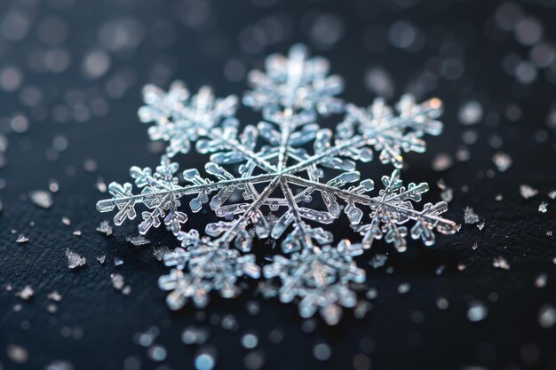 Photo macro snowflake