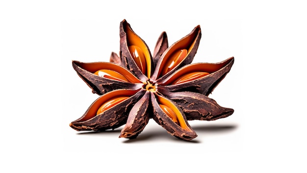 Macro star anise photo reveals intricate details textures exotic beauty Generative AI