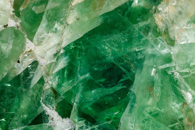 Macro stone mineral Fluorite on a black background