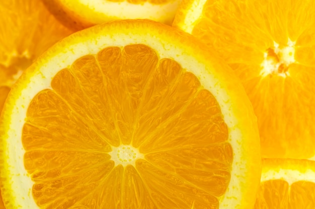 Macro of texture slice orange fruit 